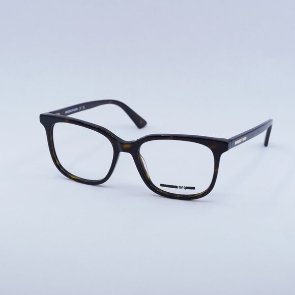 McQ by Alexander McQueen MQ0276O 002 Eyeglasses Havana 52mm Square Frame - Picture 1 of 11